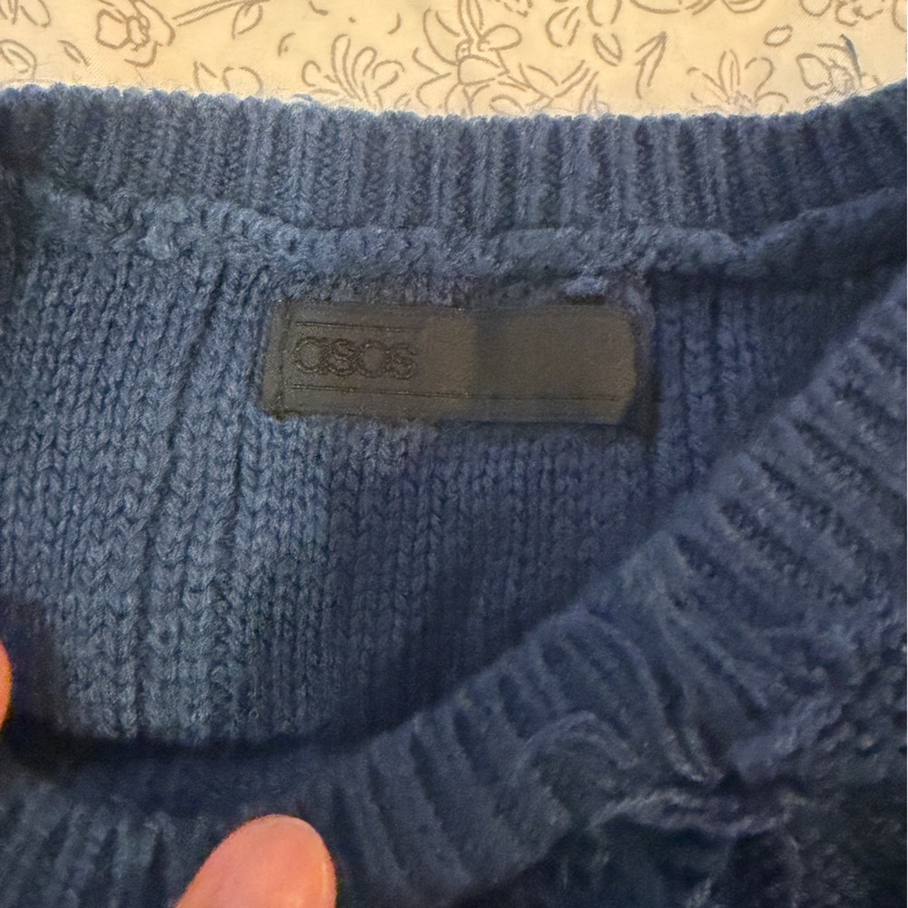 ASOS Blue Textured Sweater - Picture 2 of 2